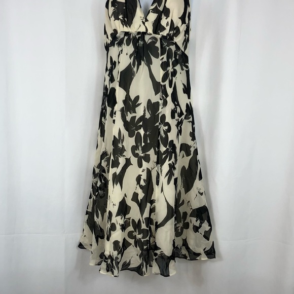 White House/Black Market Silk halter dress 2 - Picture 9 of 16